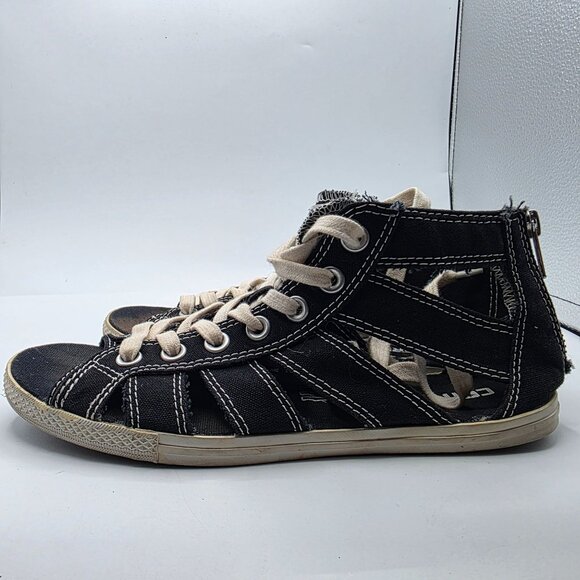 Converse Chuck Taylor All Star Gladiator Womens Size 7 Black White Sandals - Picture 13 of 13